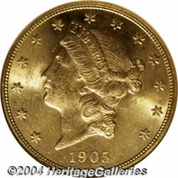 1905-S[$20] MS64 NGC.