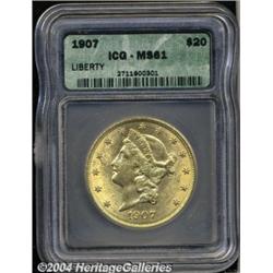 1907[$20] MS61 ICG.