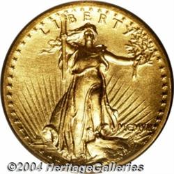 1907[$20] High Relief, Flat Rim AU Details, Improperly Cleaned, NCS.