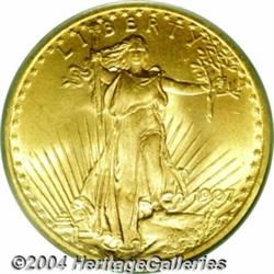 1907[$20] Arabic Numerals MS65 PCGS.
