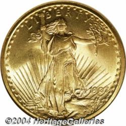 1907[$20] Arabic Numerals MS66 NGC.