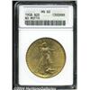 Image 1 : 1908[$20] No Motto MS62 ANACS.