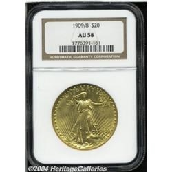 1909/8[$20] AU58 NGC.