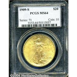 1909-S[$20] MS64 PCGS.