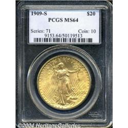 1909-S[$20] MS64 PCGS.