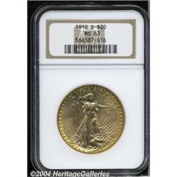 1910-D[$20] MS63 NGC.