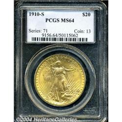 1910-S[$20] MS64 PCGS.