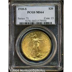 1910-S[$20] MS64 PCGS.