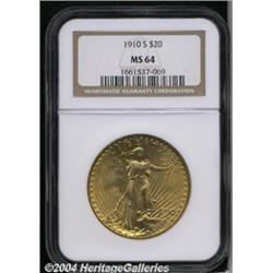 1910-S[$20] MS64 NGC.