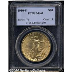 1910-S[$20] MS64 PCGS.