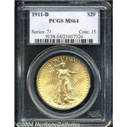 1911-D[$20] MS64 PCGS.