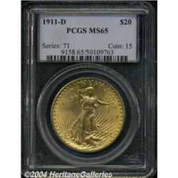 1911-D[$20] MS65 PCGS.