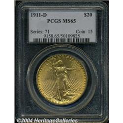 1911-D[$20] MS65 PCGS.