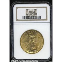 1911-S[$20] MS63 NGC.