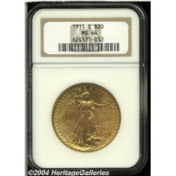 1911-S[$20] MS64 NGC.