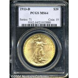 1913-D[$20] MS64 PCGS.