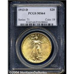 1913-D[$20] MS64 PCGS.