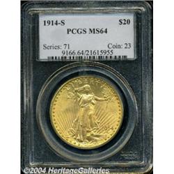 1914-S[$20] MS64 PCGS.