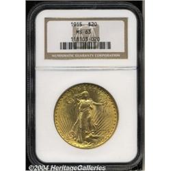 1915[$20] MS63 NGC.