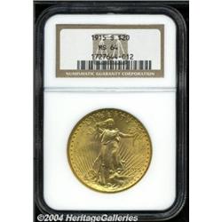 1915-S[$20] MS64 NGC.