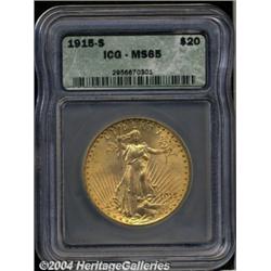 1915-S[$20] MS65 ICG.