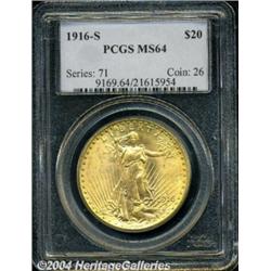 1916-S[$20] MS64 PCGS.