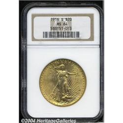 1916-S[$20] MS64 NGC.