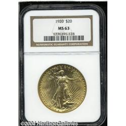 1920[$20] MS63 NGC.
