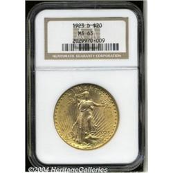 1923-D[$20] MS63 NGC.
