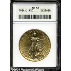 1924-D[$20] AU58 ANACS.