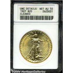 1927[$20]--Cleaned--ANACS. Unc Details, Net AU50.