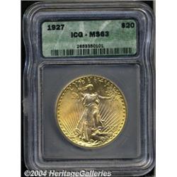 1927[$20] MS63 ICG.