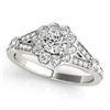 Image 2 : 2.09 CTW Certified VS/SI Diamond 2Pc Wedding Set Solitaire Halo 14K White Gold - REF-534W9F - 31163