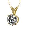 Image 2 : 1.01 CTW Certified H-SI/I Quality Diamond Solitaire Necklace 10K Yellow Gold - REF-147X2T - 36755
