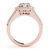 Image 2 : 2.17 CTW Certified VS/SI Diamond Solitaire Halo Ring 18K Rose Gold - REF-617W8F - 26722
