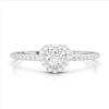 0.33 CTW Micro Pave VS/SI Diamond Halo Heart Ring 18K White Gold - REF-33M3H - 22596