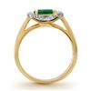 Image 2 : 1.83 CTW Emerald & Diamond Men's Ring 10K Yellow Gold - REF-46M2H - 13489