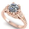 Image 5 : 1 CTW Solitaire Certified VS/SI Diamond Ring 14K Rose Gold - REF-287W3F - 38530