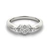 1.1 CTW Certified VS/SI Diamond 2 Stone 2 Stone Ring 18K White Gold - REF-187X5T - 28224