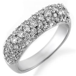 1.25 CTW Certified VS/SI Diamond Ring 18K White Gold - REF-108H2A - 10556