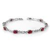 Image 1 : 5.48 CTW Ruby & Diamond Bracelet 14K White Gold - REF-66X4T - 14078