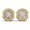 1.5 CTW Certified VS/SI Diamond Art Deco Stud Earrings 14K Yellow Gold - REF-196X2T - 30542