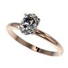 Image 1 : 1 CTW Certified VS/SI Quality Oval Diamond Solitaire Ring 10K Rose Gold - REF-297H2A - 32895