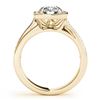 Image 5 : 0.85 CTW Certified VS/SI Diamond Solitaire Halo Ring 18K Yellow Gold - REF-147M3H - 26840