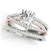 Image 1 : 1.79 CTW Certified VS/SI Diamond 2Pc Set Solitaire 14K White & Rose Gold - REF-517N8Y - 32130