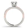 Image 4 : 1.79 CTW Certified VS/SI Diamond 2Pc Set Solitaire 14K White & Rose Gold - REF-517N8Y - 32130