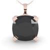 Image 2 : 6.0 CTW Cushion Black Diamond Designer Necklace 18K Rose Gold - REF-147A8X - 32378