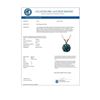 Image 3 : 1.50 CTW Certified Intense Blue SI Diamond Solitaire Necklace 10K Rose Gold - REF-202W5F - 33227