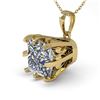 1 CTW Certified VS/SI Princess Diamond Necklace 18K Yellow Gold - REF-280K2W - 35719