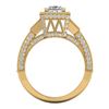 Image 4 : 3.53 CTW Princess VS/SI Diamond Micro Pave 3 Stone Ring 18K Yellow Gold - REF-618Y2K - 37177